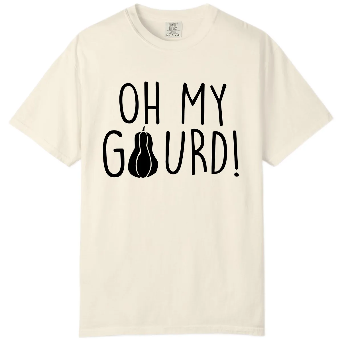 Oh My Gourd Thanksgiving Pun Design Comfort Color in Ivory